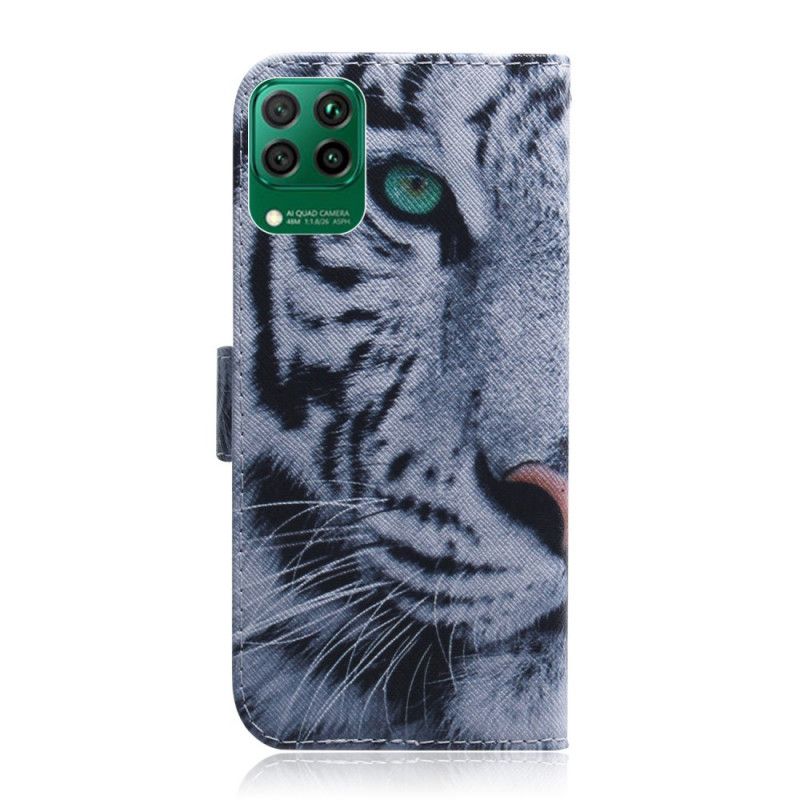 Housse Huawei P40 Lite Tigre Blanc