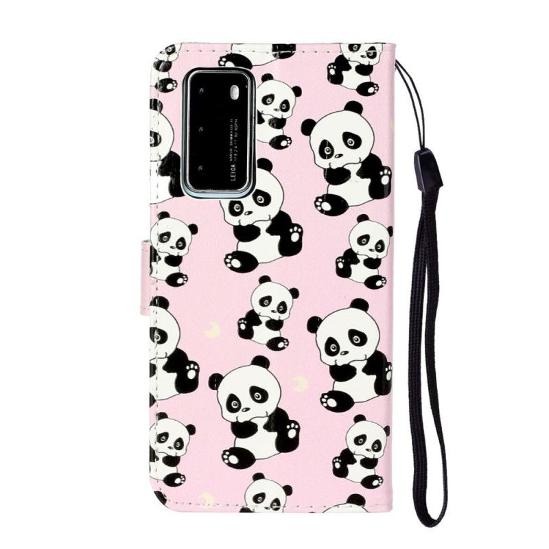 Housse Huawei P40 Multiples Pandas