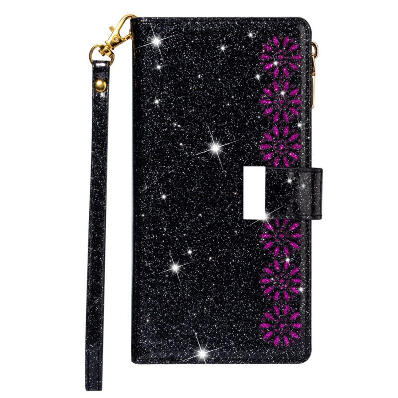 Housse Huawei P40 Paillettes Portefeuille Zip