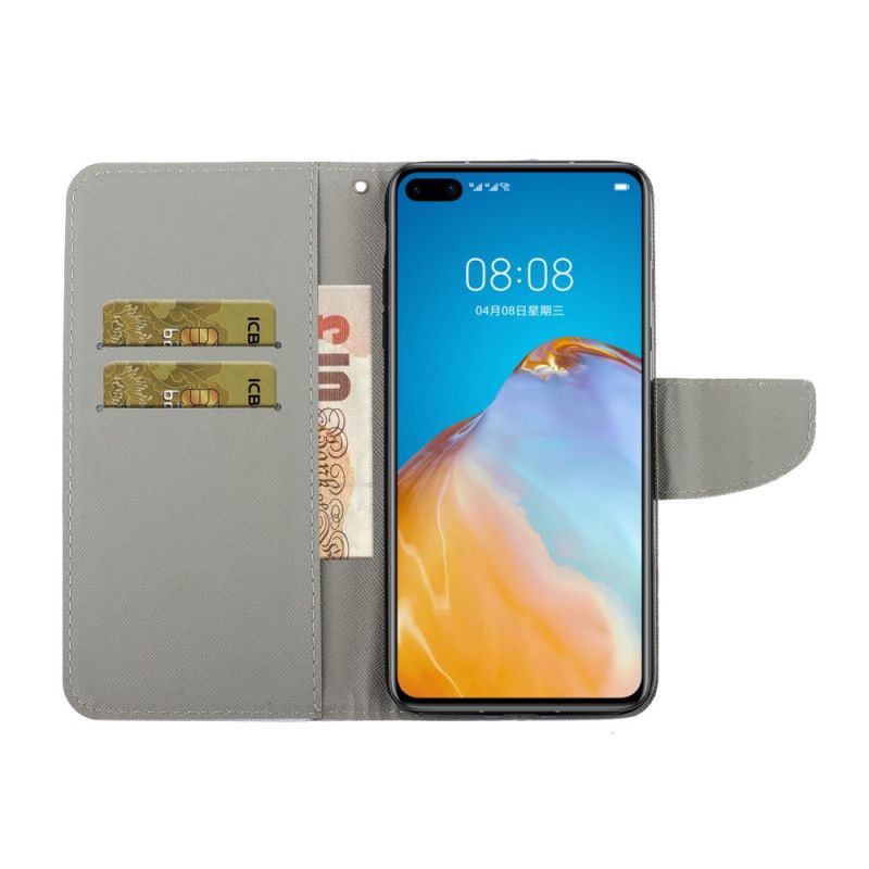 Housse Huawei P40 Pro Renard Intello À Lanière