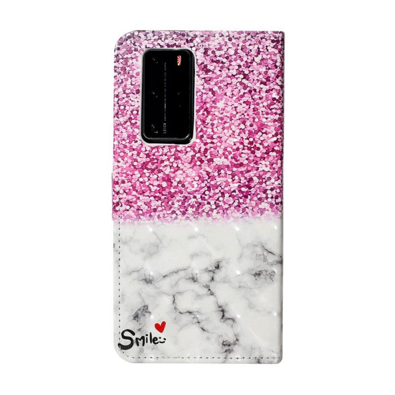 Housse Huawei P40 Pro Smile Paillettes