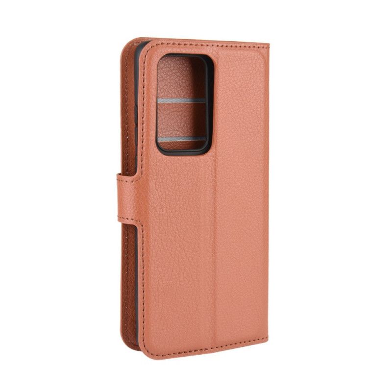 Housse Huawei P40 Style Cuir Litchi Classique