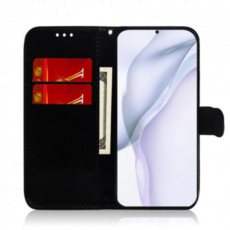 Housse Huawei P50 Simili Cuir Couverture Miroir