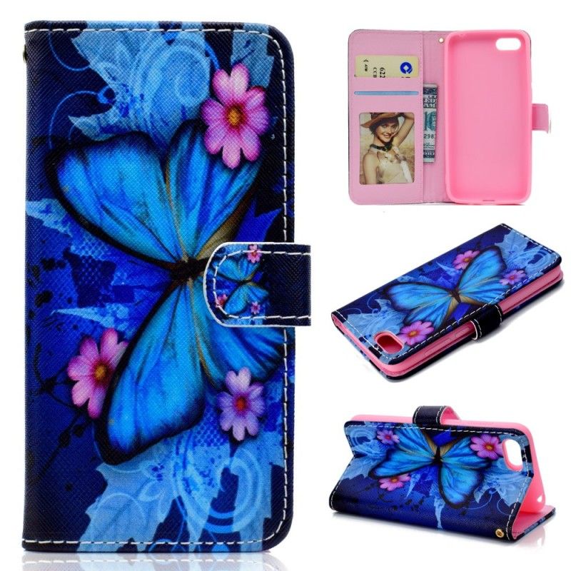 Housse Huawei Y5 2018 Papillon Tropical