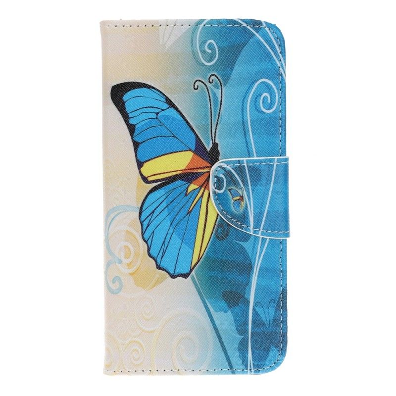 Housse Huawei Y5 2019 Papillon Bleu Et Jaune