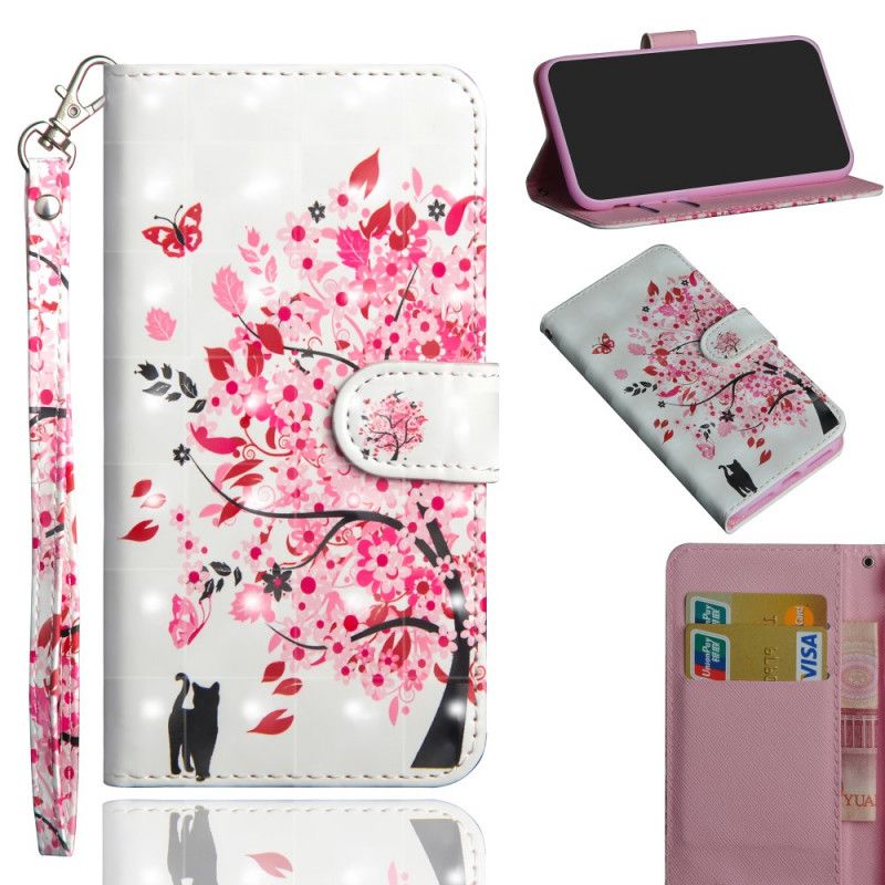 Housse Huawei Y5p Arbre Rose