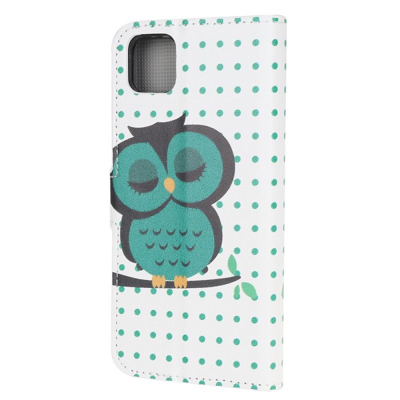 Étui Housse Huawei Y5p Hibou Endormi