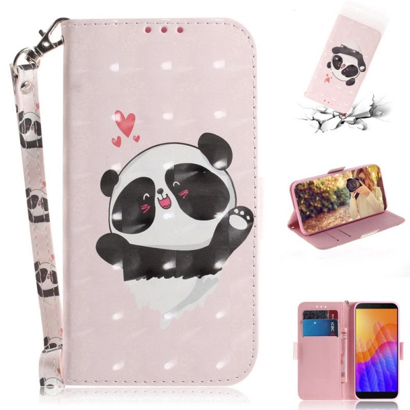 Housse Huawei Y5p Panda Love À Lanière