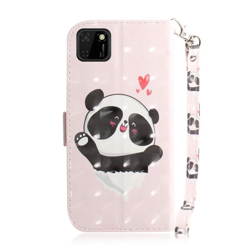 Housse Huawei Y5p Panda Love À Lanière