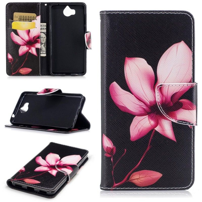 Housse Huawei Y6 2017 Fleur Rose