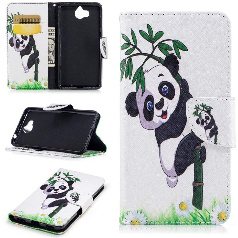 Housse Huawei Y6 2017 Panda Sur Le Bambou