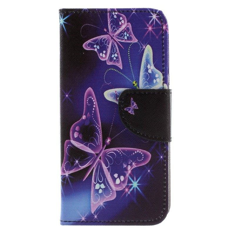 Étui Housse Huawei Y6 2017 Papillon Coloré