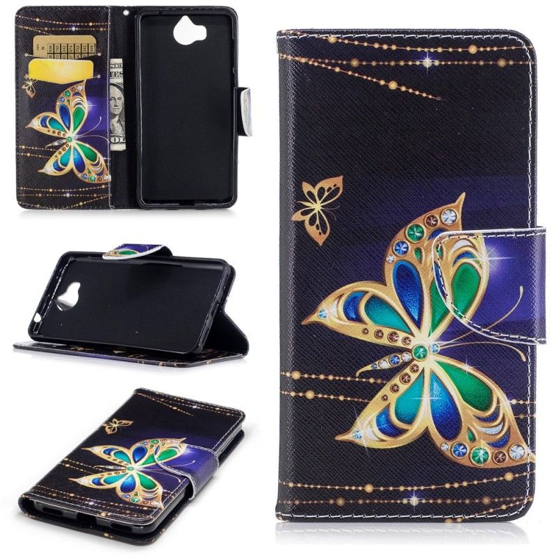 Housse Huawei Y6 2017 Papillon Magique