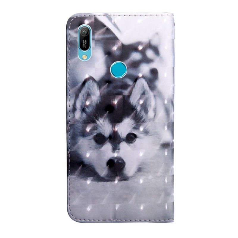 Housse Huawei Y6 2019 Chien Noir Et Blanc