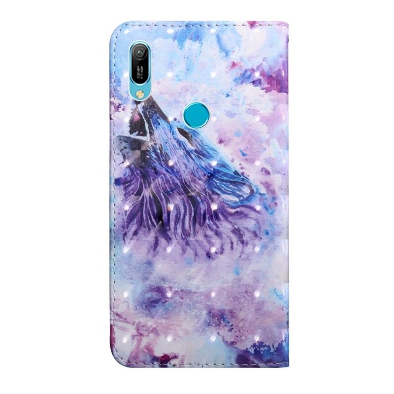 Housse Huawei Y6 2019 Loup Aquarelle