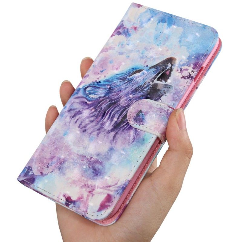 Housse Huawei Y6 2019 Loup Aquarelle