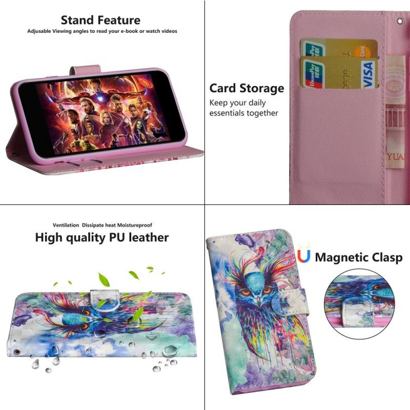 Housse Huawei Y6 2019 Oiseau Aquarelle