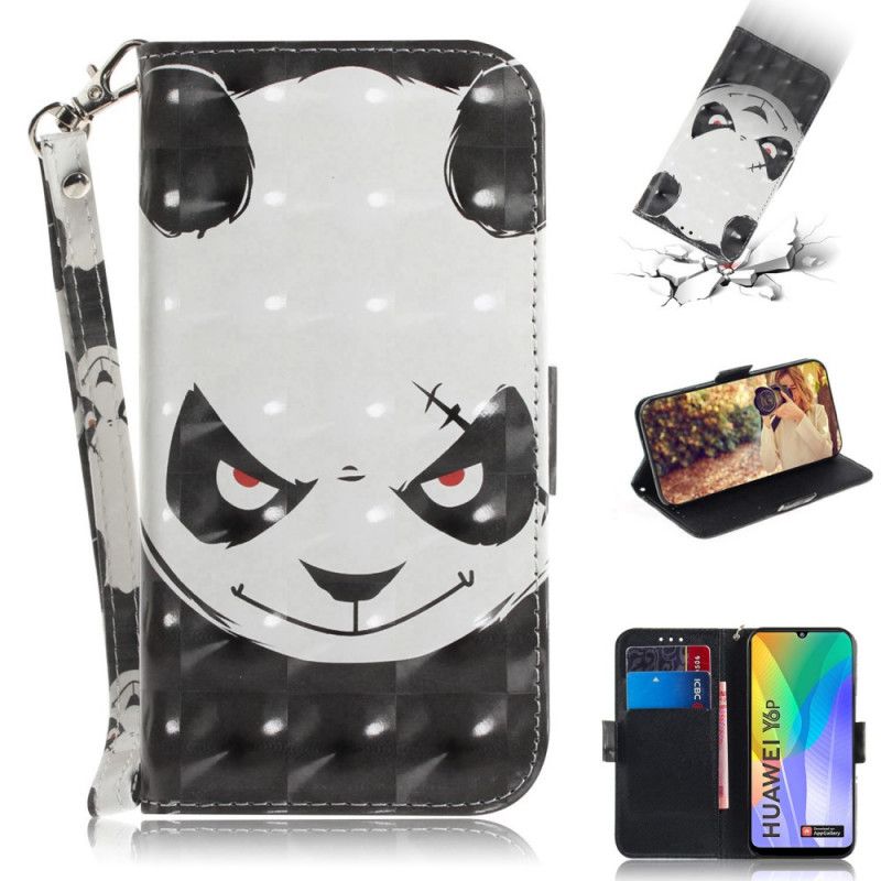 Housse Huawei Y6p Angry Panda À Lanière