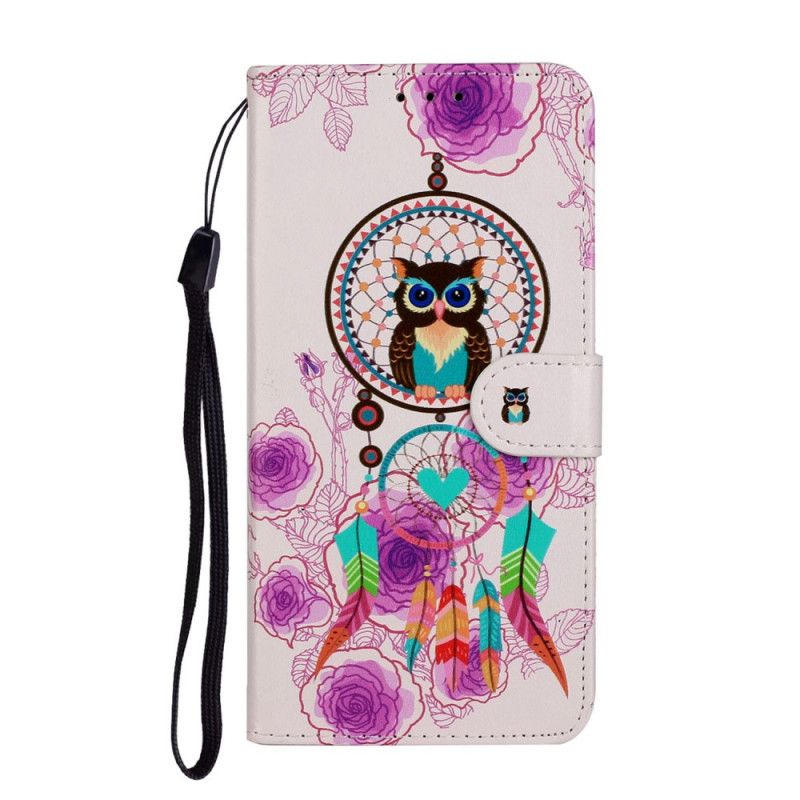 Housse Huawei Y6p Attrape Rêves Hibou Avec Fleurs