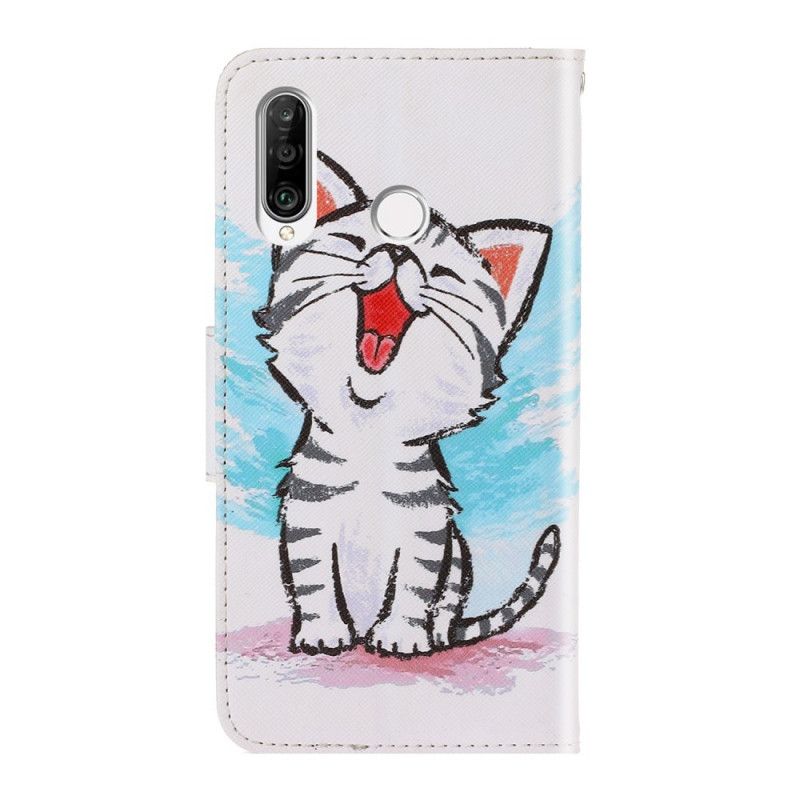 Housse Huawei Y6p Chaton À Lanière