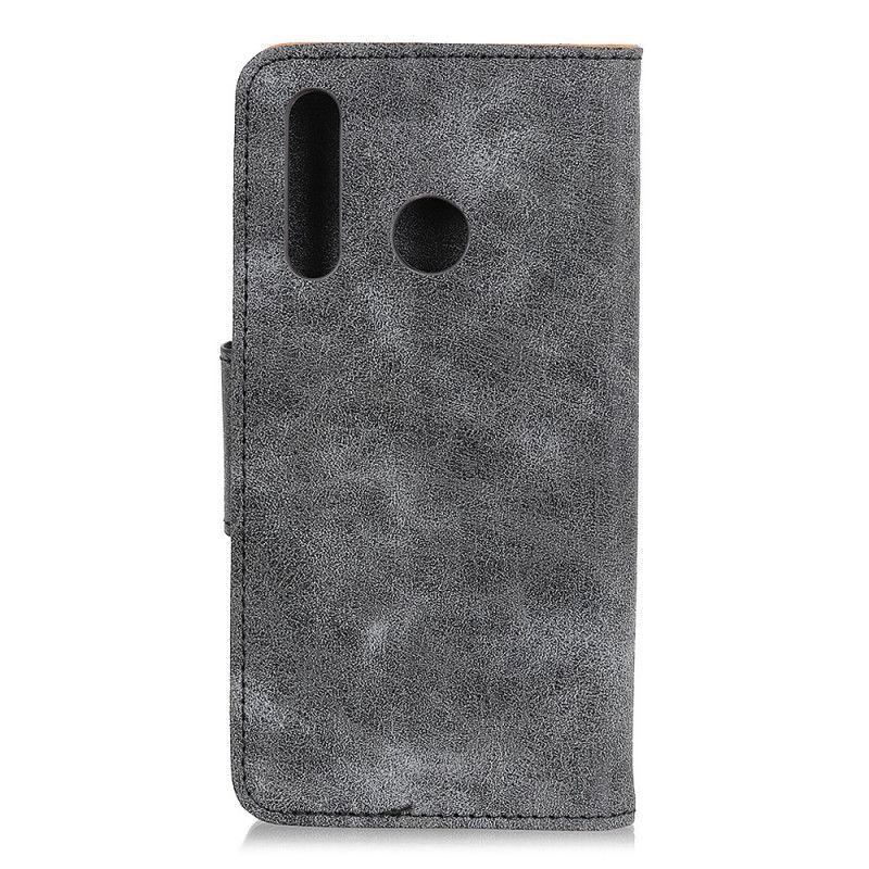 Housse Huawei Y6p Cuir Fendu Vintage