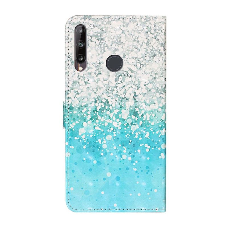 Housse Huawei Y6p Dégradé Paillettes Bleues