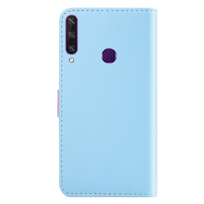 Housse Huawei Y6p Effet Cuir Tricolore