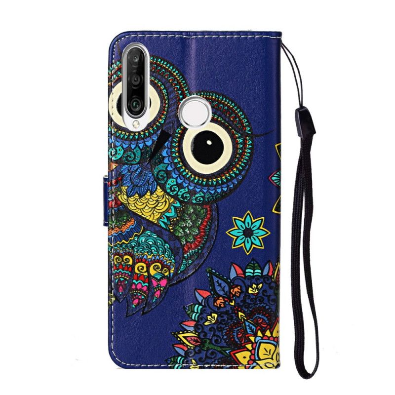 Housse Huawei Y6p Hibou En Mandala