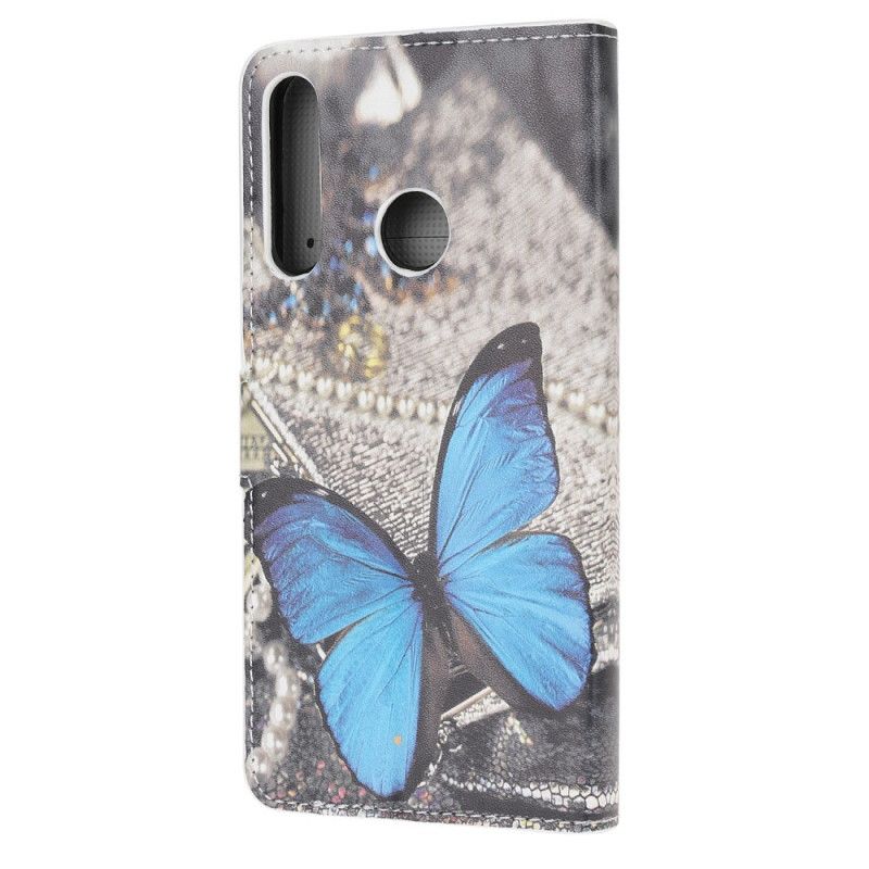 Housse Huawei Y6p Papillon Bleu