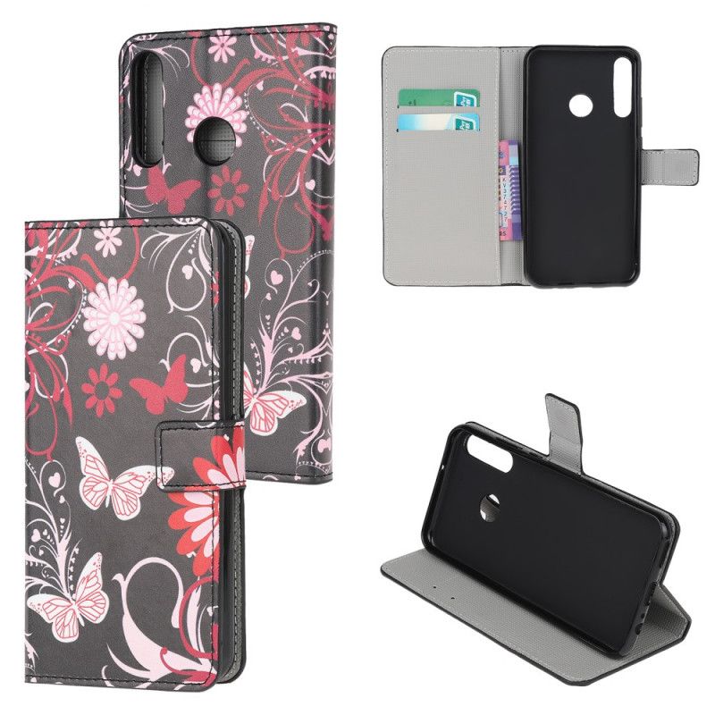 Housse Huawei Y6p Papillons Et Fleurs