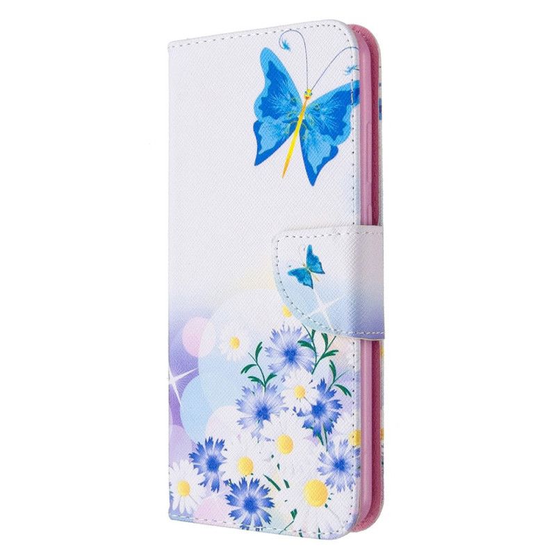 Housse Huawei Y6p Papillons Et Fleurs Peints