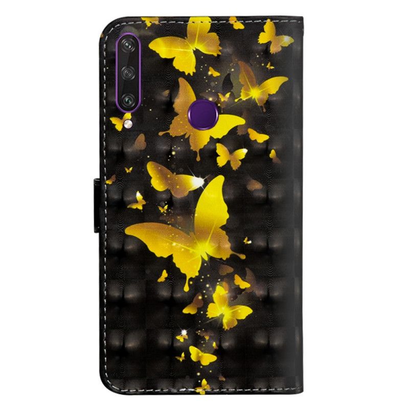 Housse Huawei Y6p Papillons Jaunes