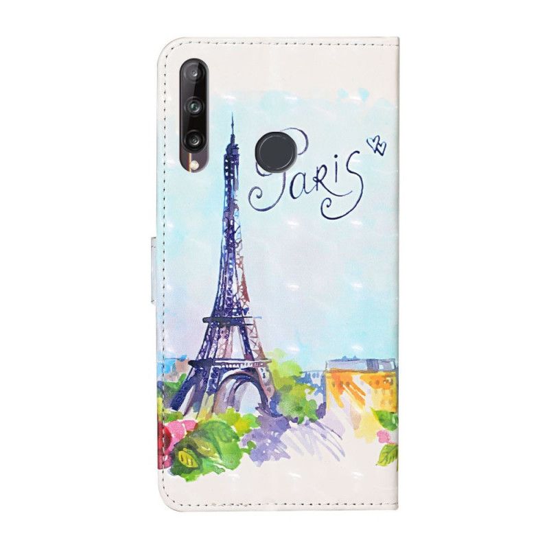 Housse Huawei Y6p Tour Eiffel En Aquarelle