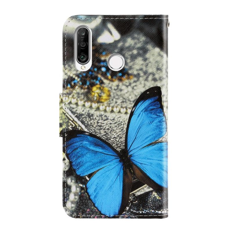 Housse Huawei Y6p Variations Papillons À Lanière