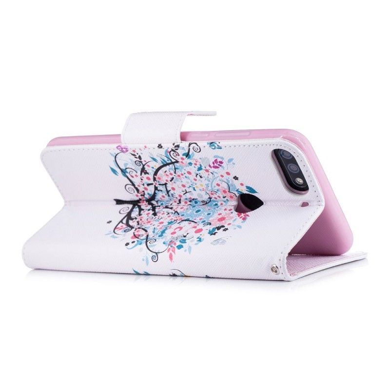 Housse Huawei Y7 2018 / Honor 7c Flowered Tree