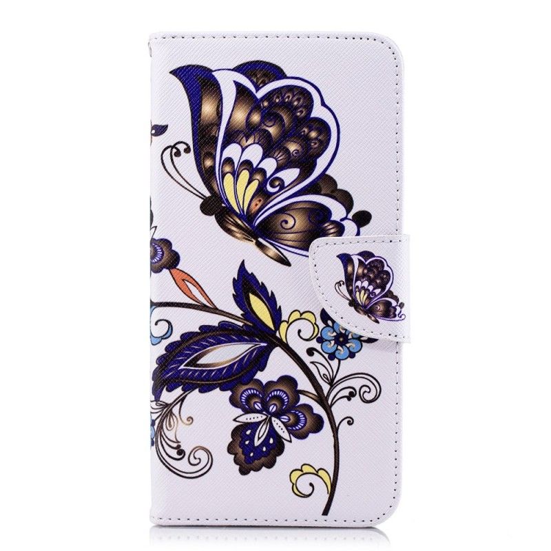 Housse Huawei Y7 2018 / Honor 7c Tattoo Papillon