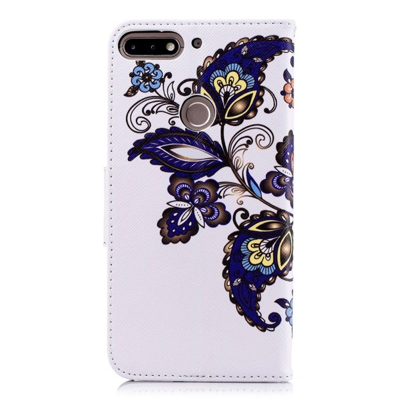 Housse Huawei Y7 2018 / Honor 7c Tattoo Papillon