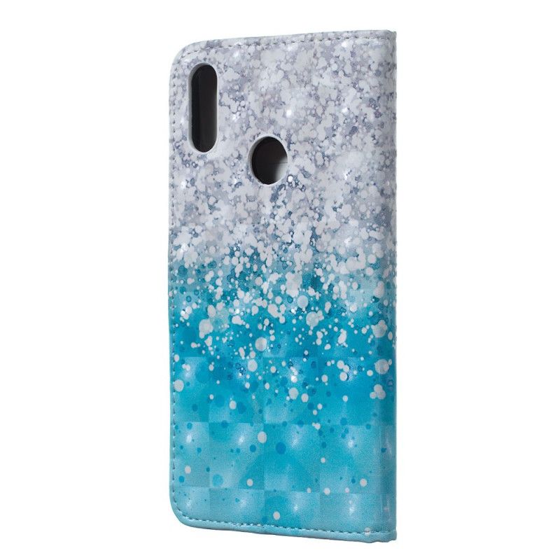 Housse Huawei Y7 2019 Dégradé Paillettes Bleues