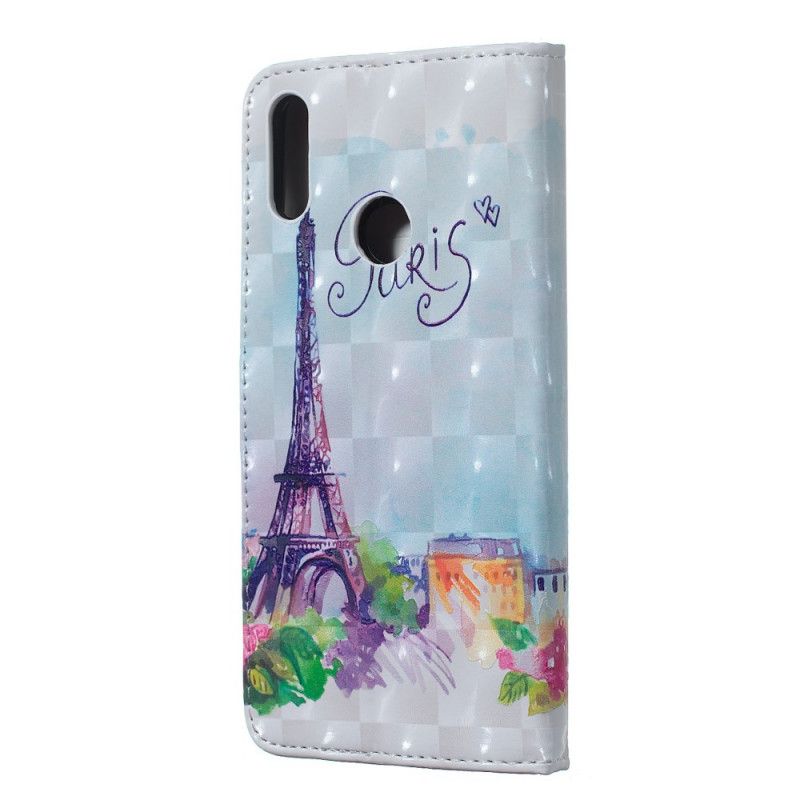 Housse Huawei Y7 2019 Tour Eiffel En Aquarelle