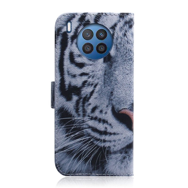 Housse Pour Huawei Nova 8i / Honor 50 Lite Tigre Blanc