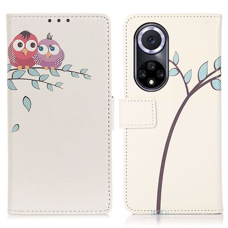 Housse Pour Huawei Nova 9 / Honor 50 Couple De Hiboux Sur L'arbre