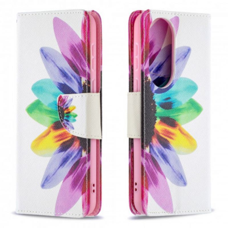 Housse Pour Huawei P50 Fleur Aquarelle