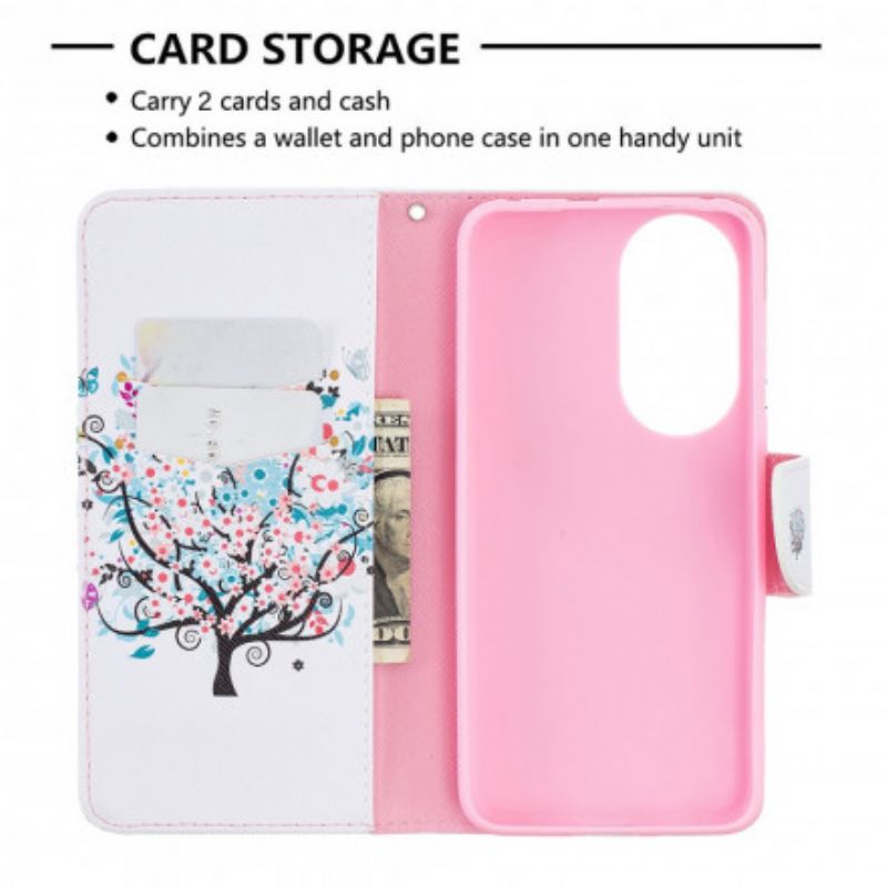 Housse Pour Huawei P50 Flowered Tree