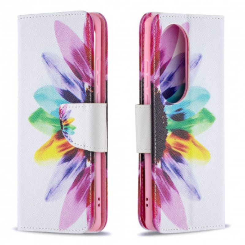 Housse Pour Huawei P50 Pro Fleur Aquarelle