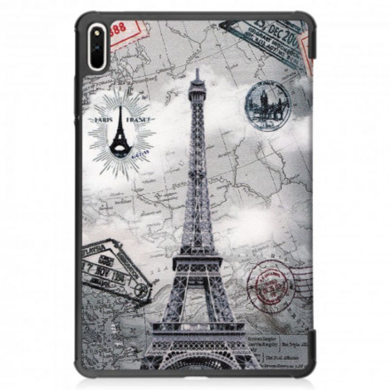 Smart Case Coque Huawei MatePad 11 (2021) Tour Eiffel Rétro
