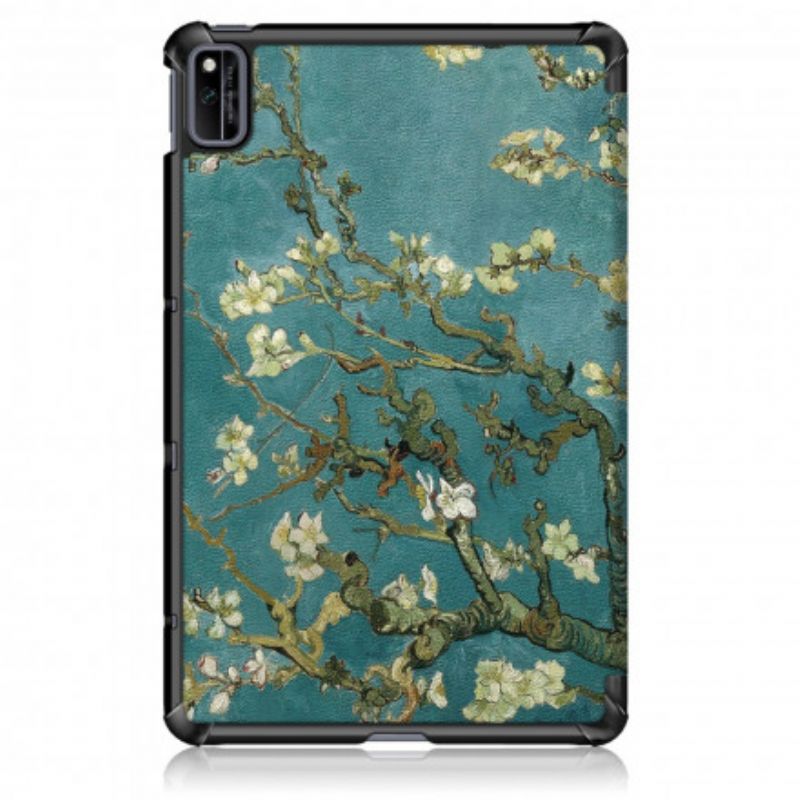 Smart Case Coque Huawei MatePad New Renforcée Branches Fleuries