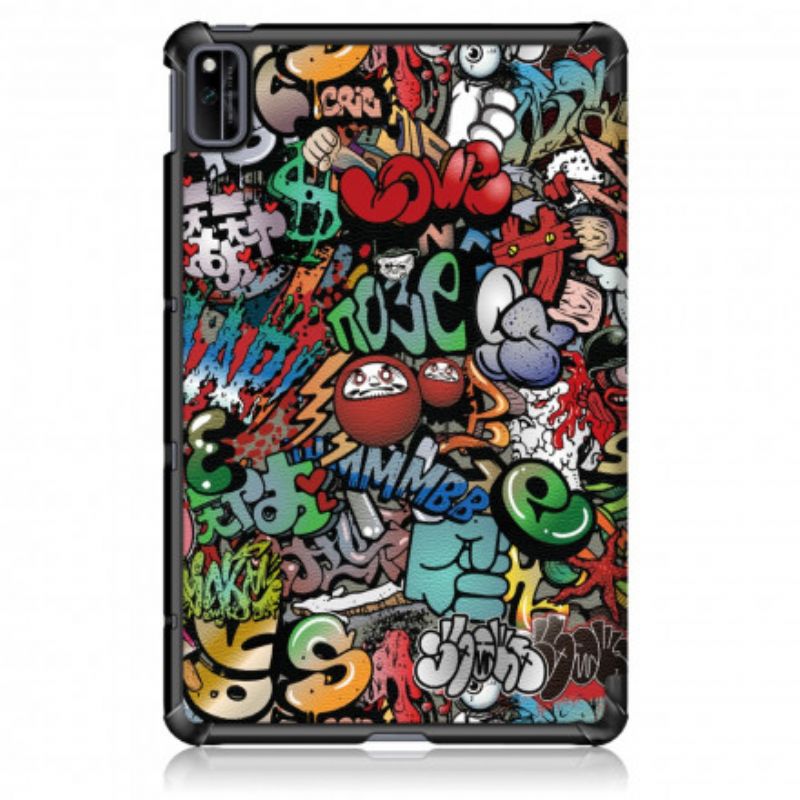 Smart Case Coque Huawei MatePad New Renforcée Graffitis Fun