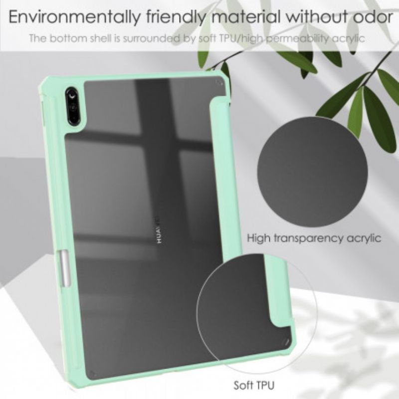 Smart Case Coque Pour Huawei MatePad 11 (2021) Simili Cuir Et Dos Transparent