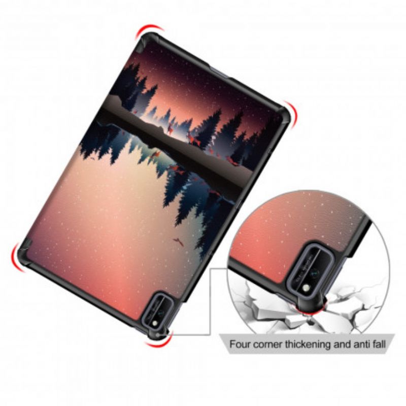 Smart Case Coque Pour Huawei MatePad New Renforcée Forêt