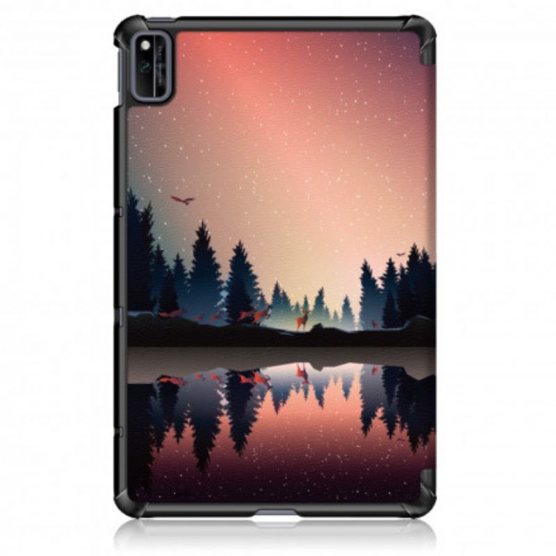 Smart Case Coque Pour Huawei MatePad New Renforcée Forêt